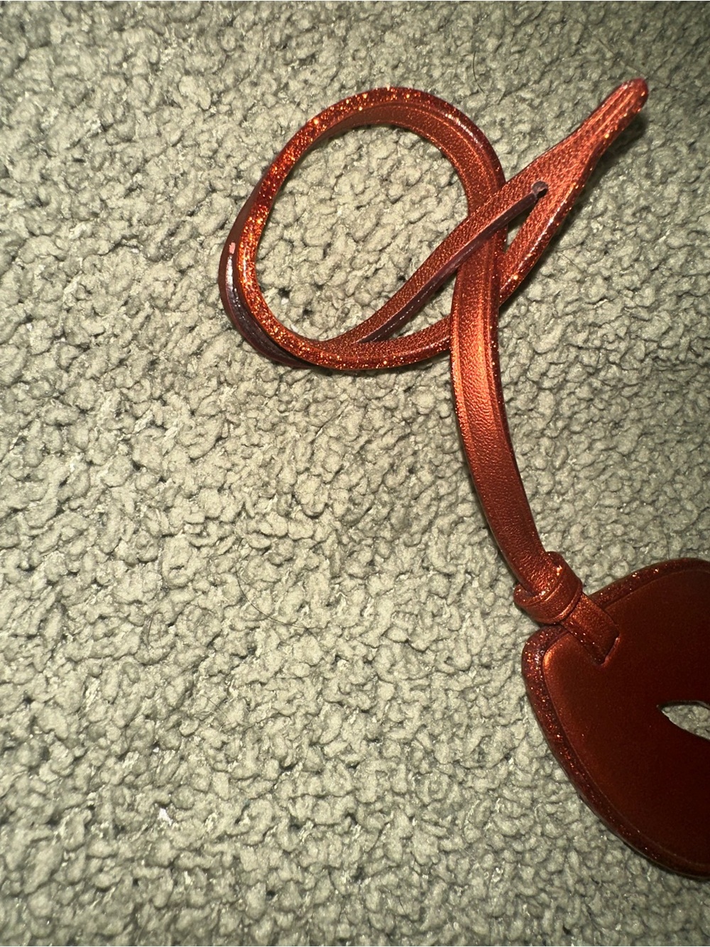 Coach leather bag charm red lips glitter trim - Picture 4 of 5
